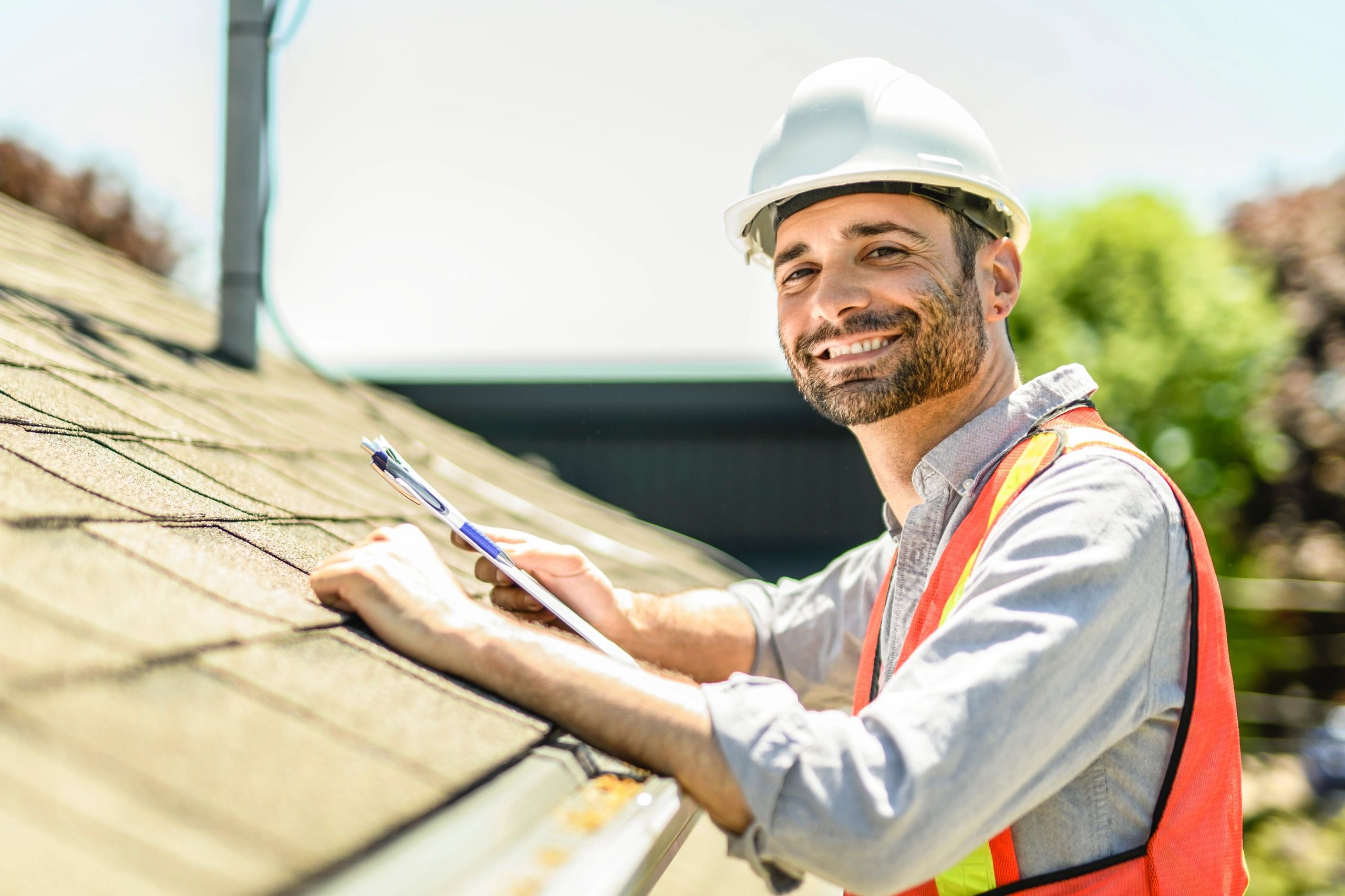A&W Roofing HAAG Certified inspector evaluating a Salisbury home roof